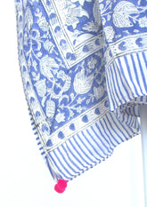 Blue floral Kaftan shrug